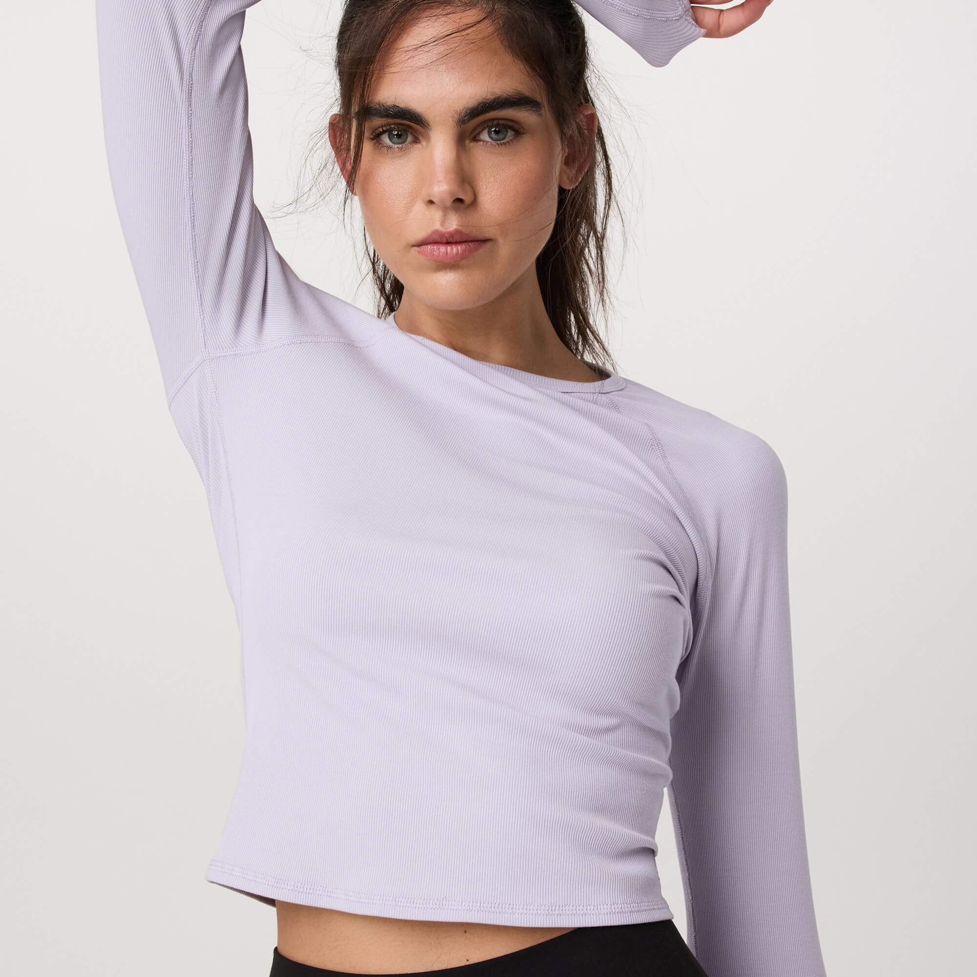 women's workout clothes purple shirt 