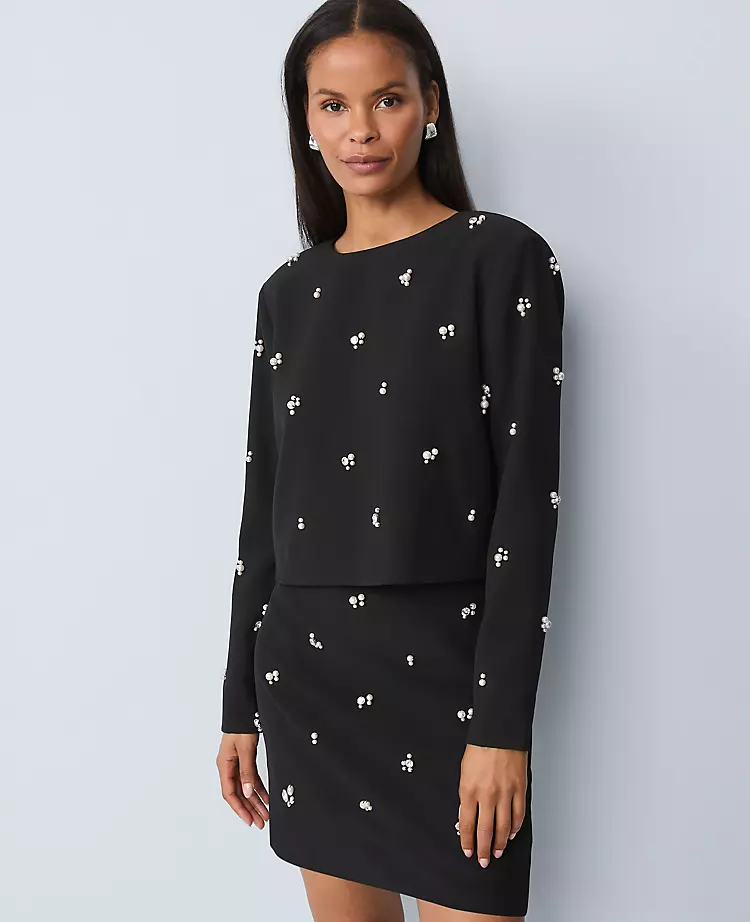 embellish blouse holiday outfits