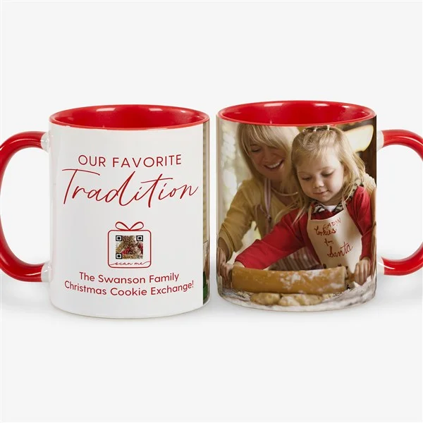 QR code mug personalized christmas decor