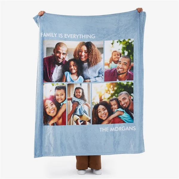 Picture Perfect Personalized 50x60 Plush Fleece Photo Blanket personalized gifts for him