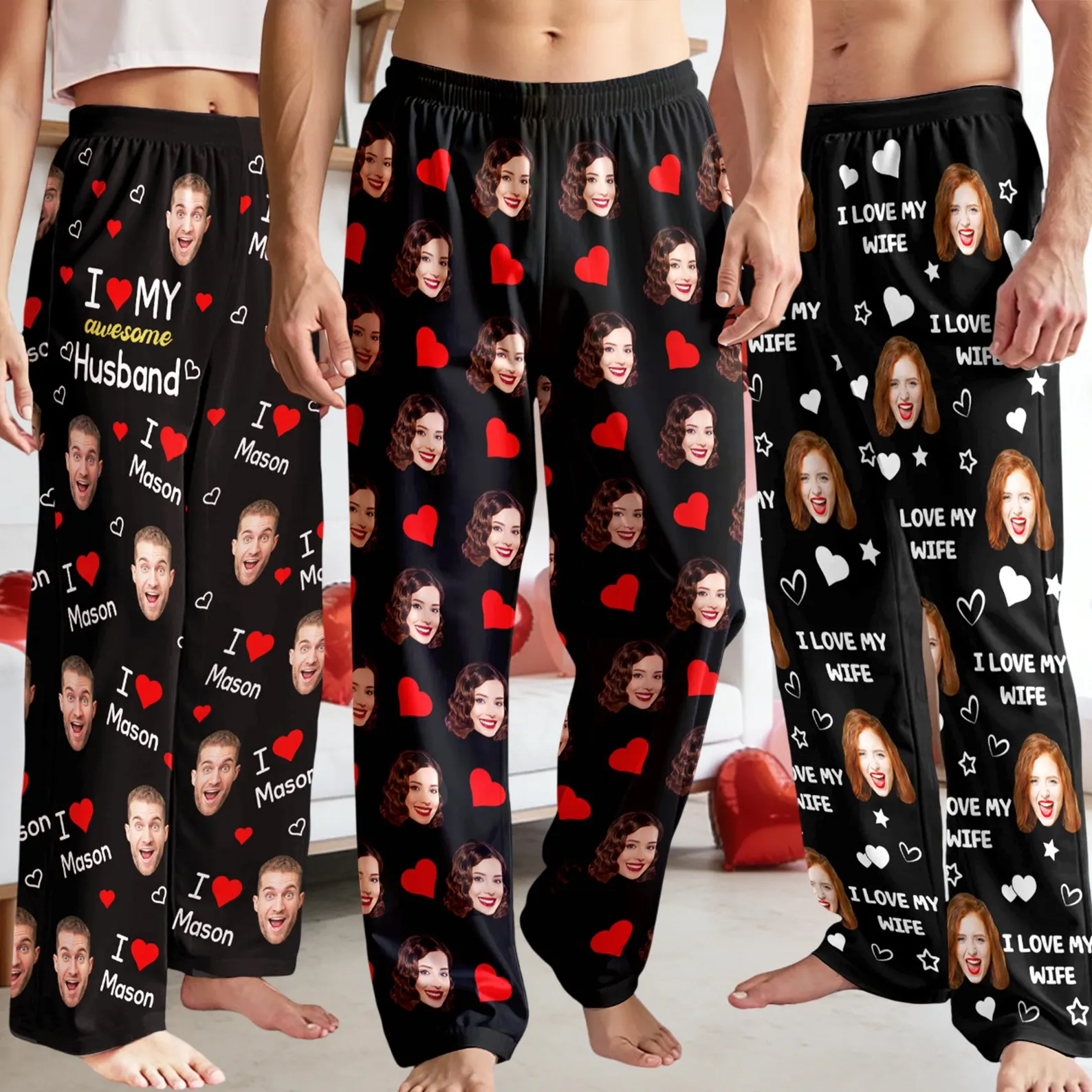 photo pajama pants Personalized Valentine's Day Gifts