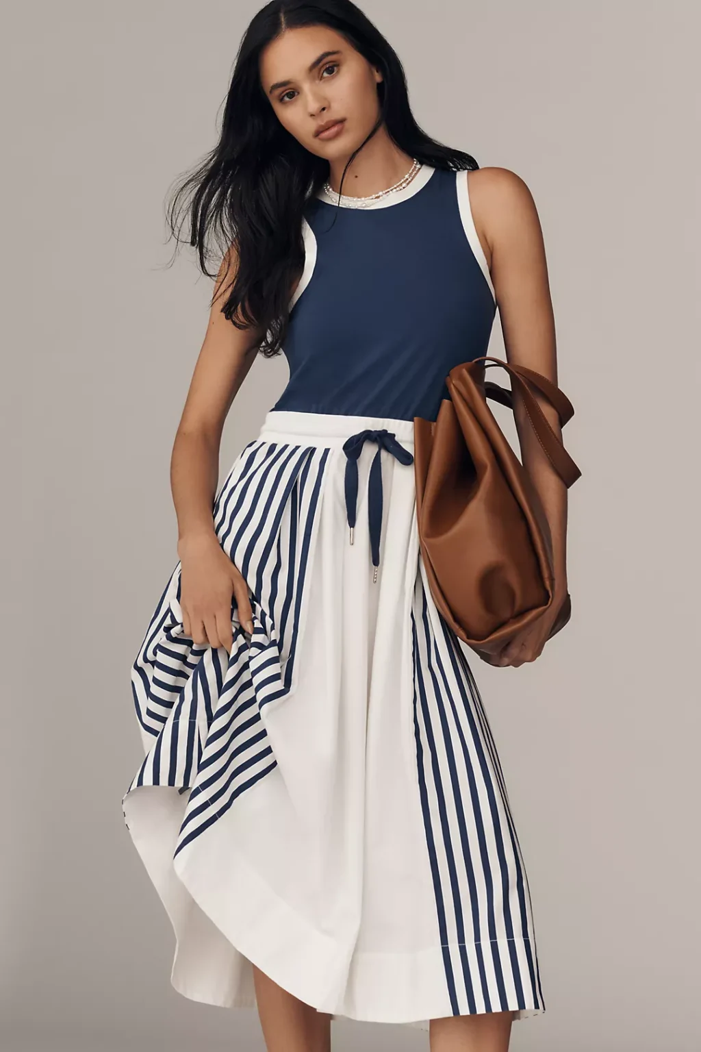 midi dress school drop off outfit ideas