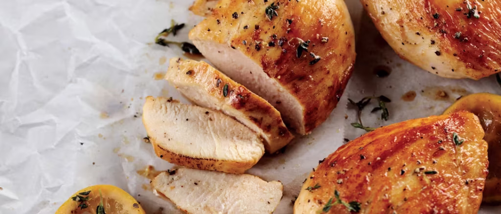 Sliced grilled chicken with lemon steak delivery for mother’s day