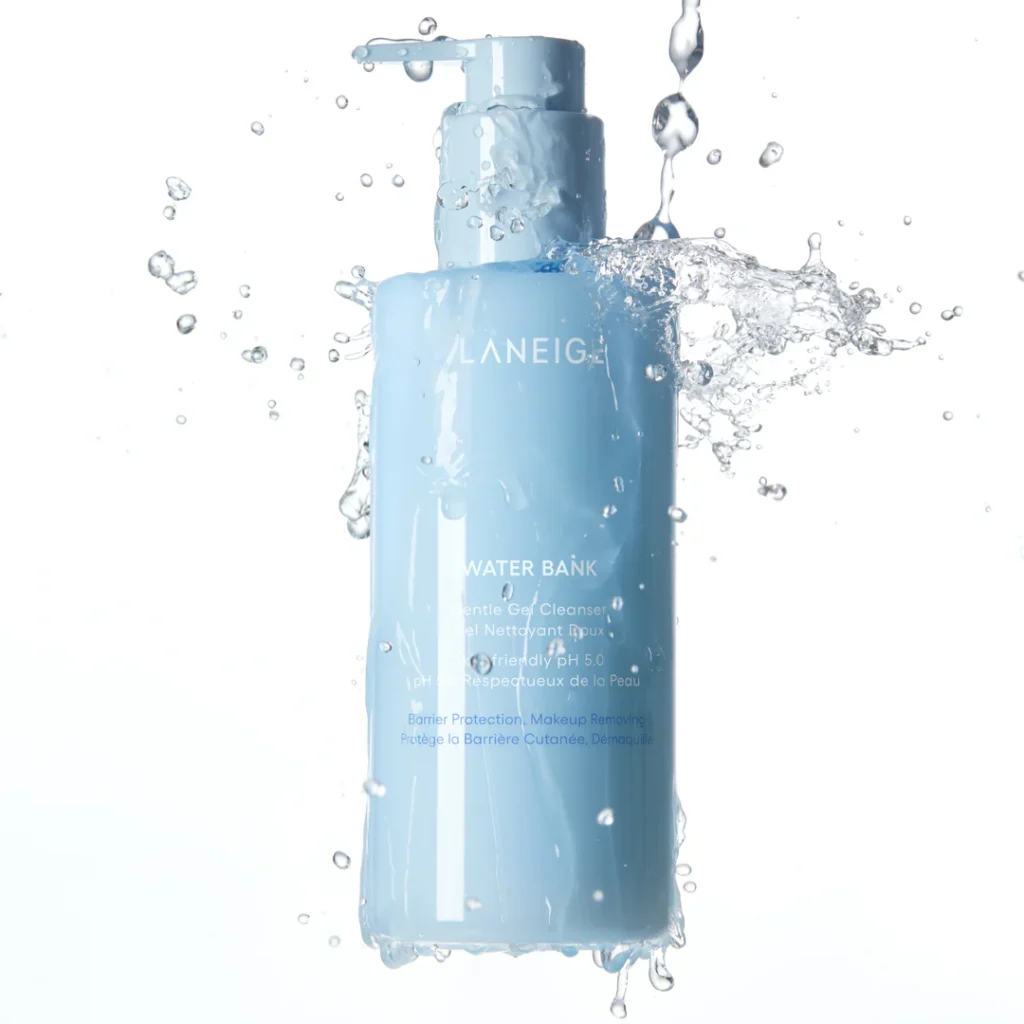 Water Bank Gentle Gel Cleanser skincare routine for summer