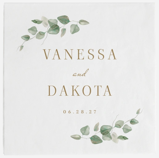 floral names wedding napkin ideas